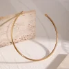 Simple Open Circle Choker Necklace