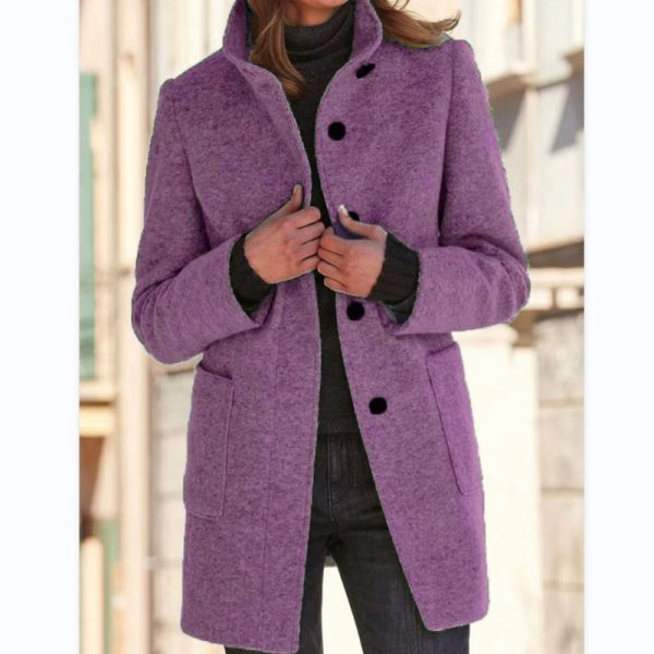 Women's Wool Blend Overcoat - Image 7