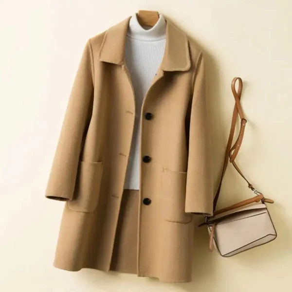 Women's Elegant Wool Blend Coat