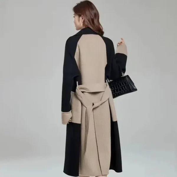 Women's Double-Faced Cashmere Wool Overcoat - Image 3