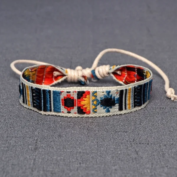 Sweet Strawberry Flower Weave Bracelet - Image 2