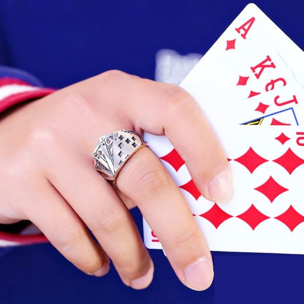 Exaggerated Hip Hop Playing Card Ring - Image 7