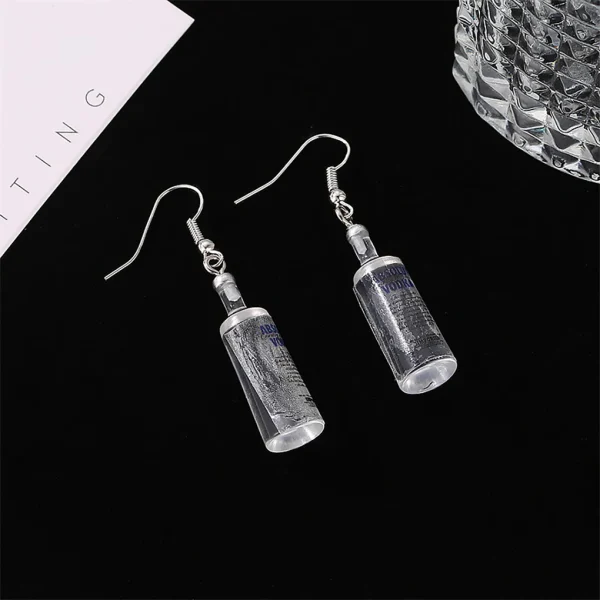 Vodka Bottle Resin Earrings - Image 4