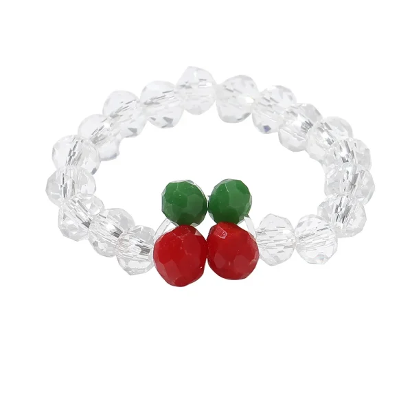 Elastic Crystal Bead Summer Fruit Ring - Image 5