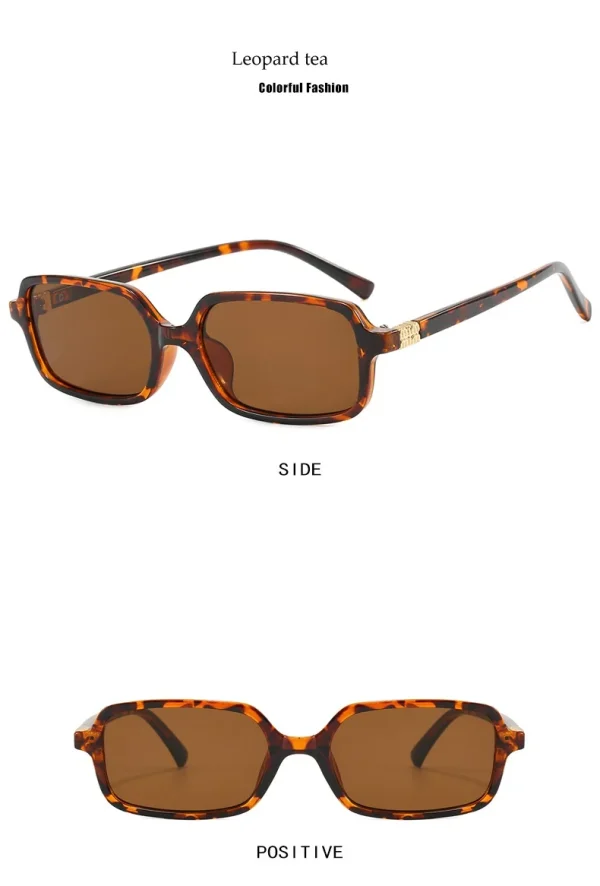 Vintage Rectangle Sunglasses - Image 5