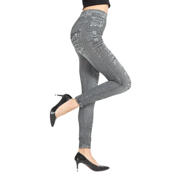 Women's Imitation Jeans Leggings - Image 3