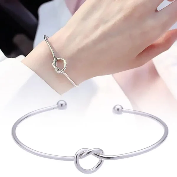 Woven Twist Texture Bangle - Image 2