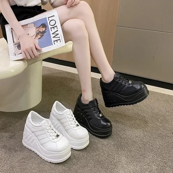 Stylish & Comfortable Women's Lace-Up Sneakers - Image 5