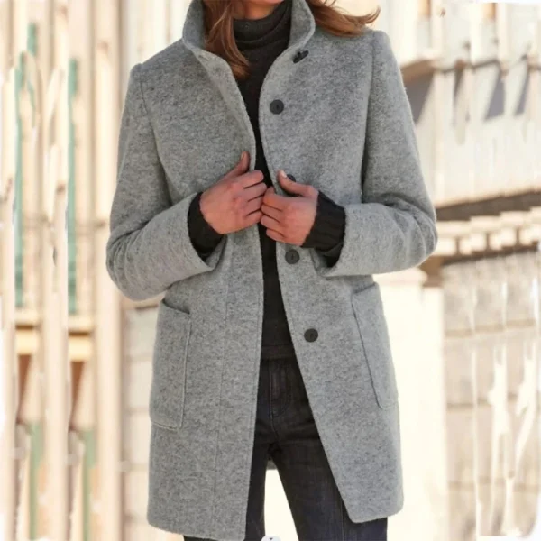 Women's Wool Blend Overcoat - Image 6