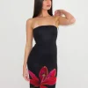 Floral Strapless Bodycon Midi Dress - Image 2