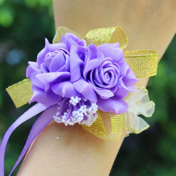 Elegant Rose Bridal Wrist Corsage - Image 11