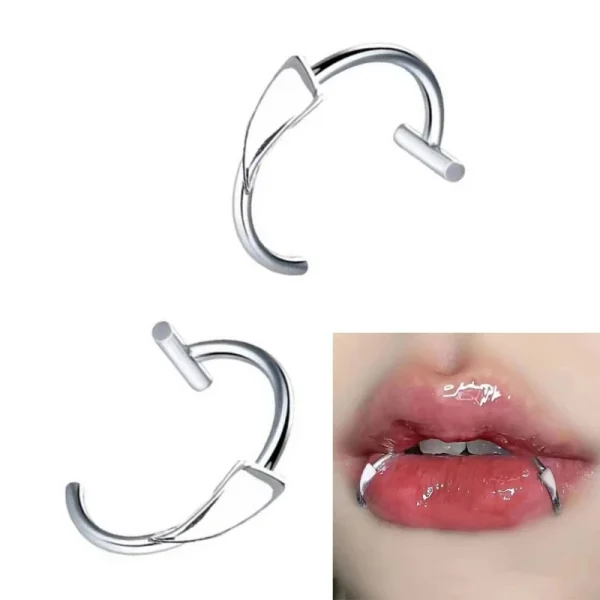 Vampire Teeth Lip Clip Rings - Image 6