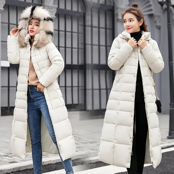 Long Down Cotton Parkas Coat - Image 2