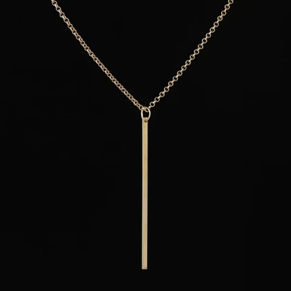 New Fashion Simple Stick Pendant Necklace - Image 4