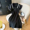 Preppy Style Knit Dress - Image 2