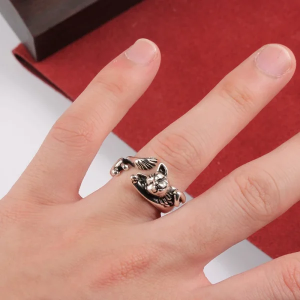 Vintage Cute Cat Ring - Image 2
