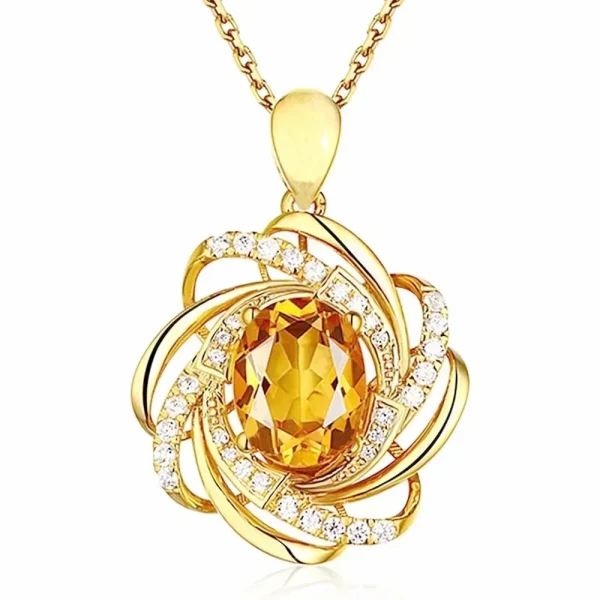 Delysia King Citrine Pendant Necklace - Image 3