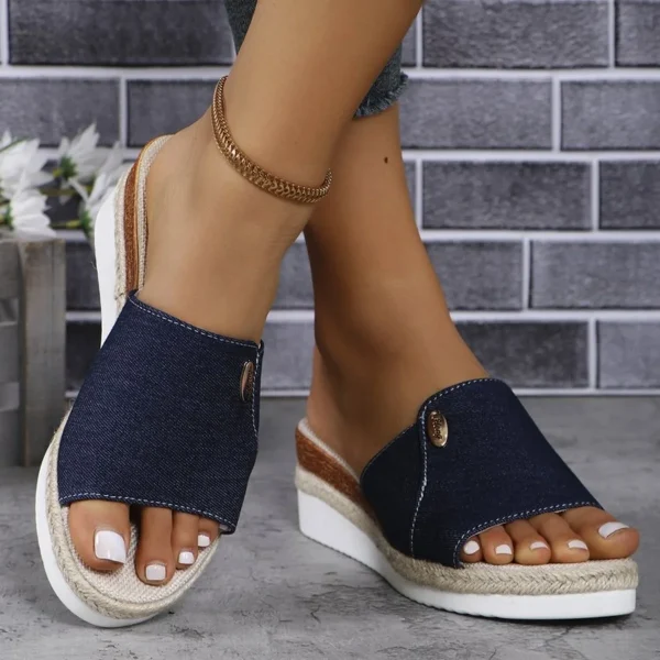 Women's Wedge Heel Slippers - Image 5