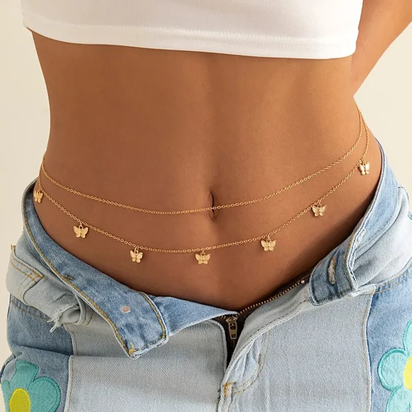 Classic Retro Butterfly Waist Belly Chain