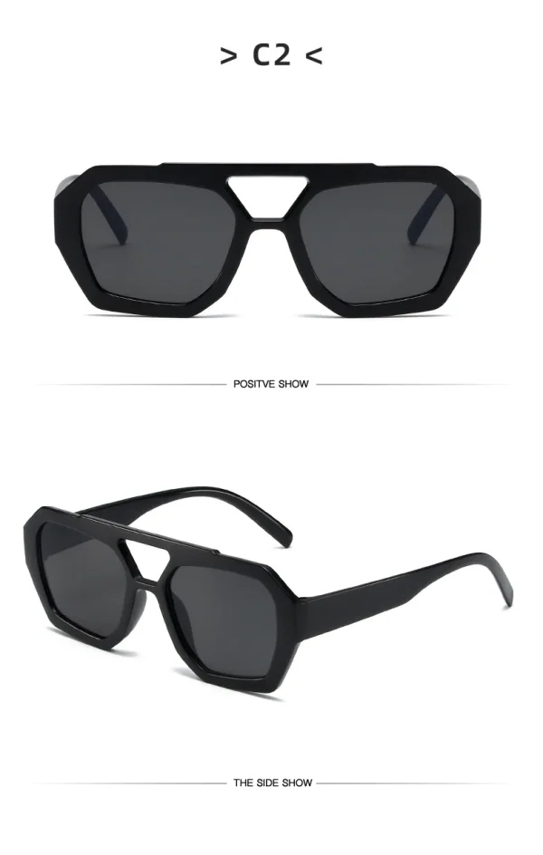 Vintage Square Sunglasses for Men and Women - Image 9