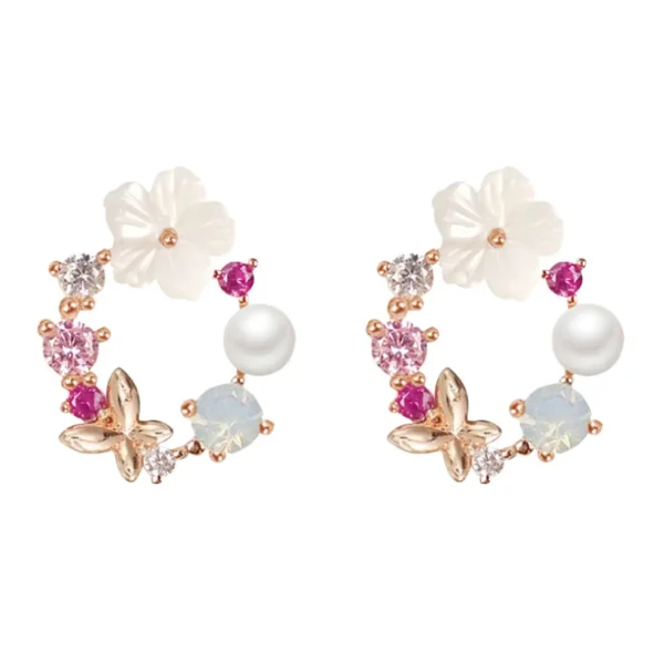 Sweet Bowknot Alloy Earrings - Image 2