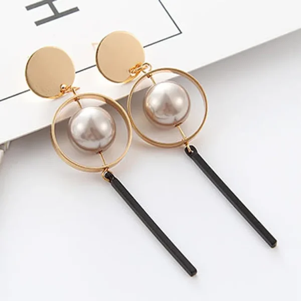 wild fashion simple pearl bean earrings