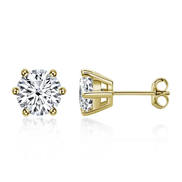 premium moissanite diamond stud earrings