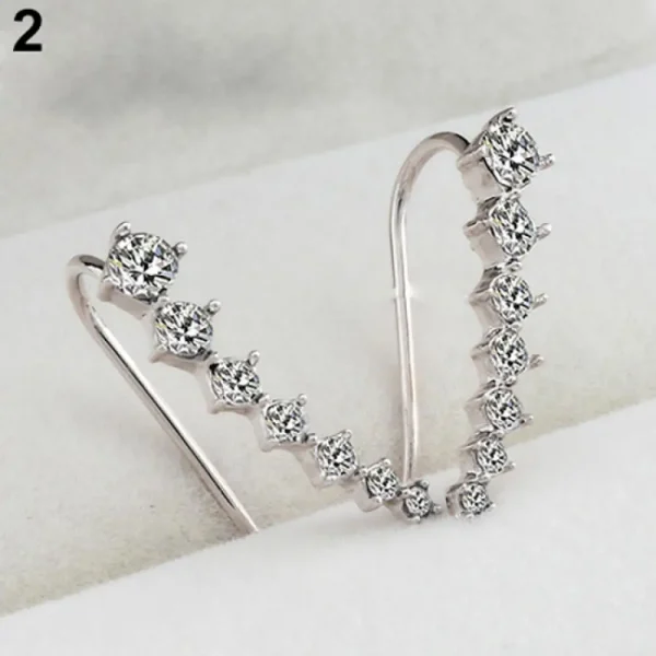 big dipper rhinestone clip on earrings