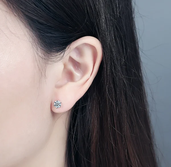 moissanite diamond stud earrings