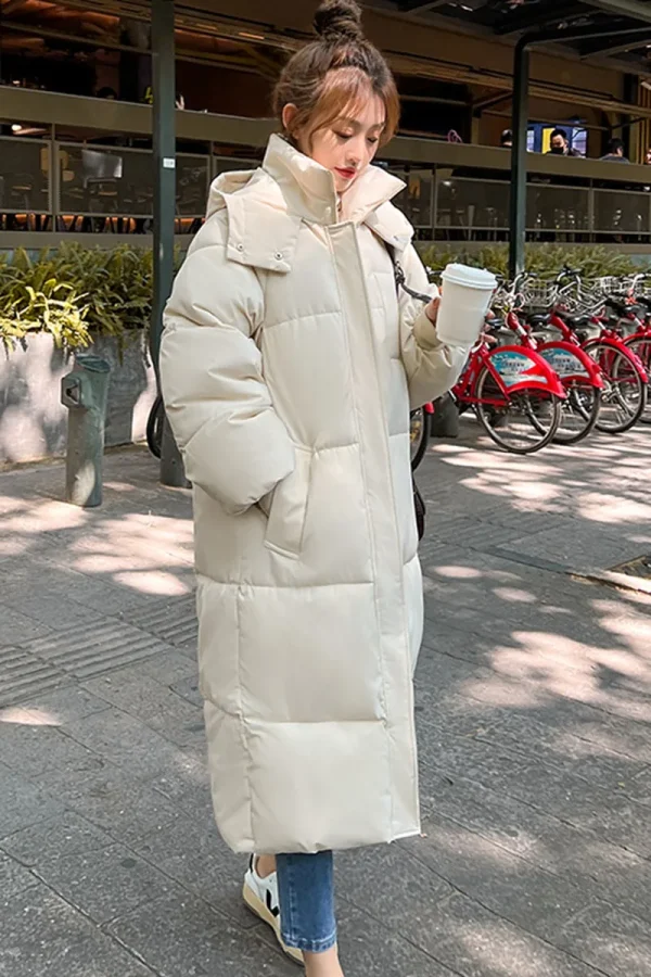 winter & autumn women's white duck down hoodies puffer jacket