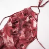 floral ruffles mini dress