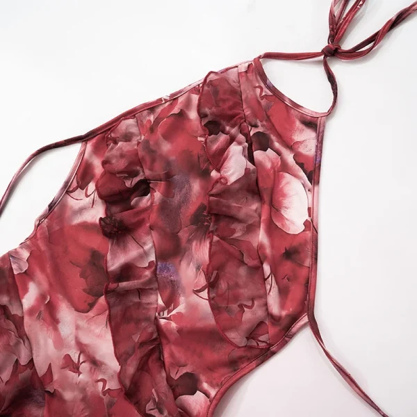 floral ruffles mini dress