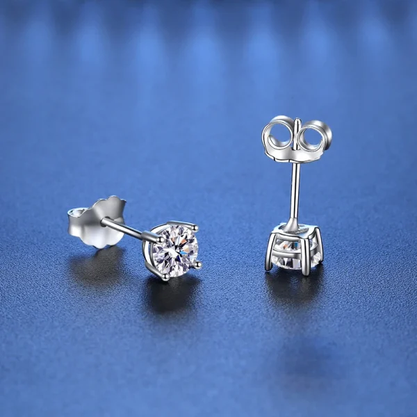 radiant moissanite stud earrings