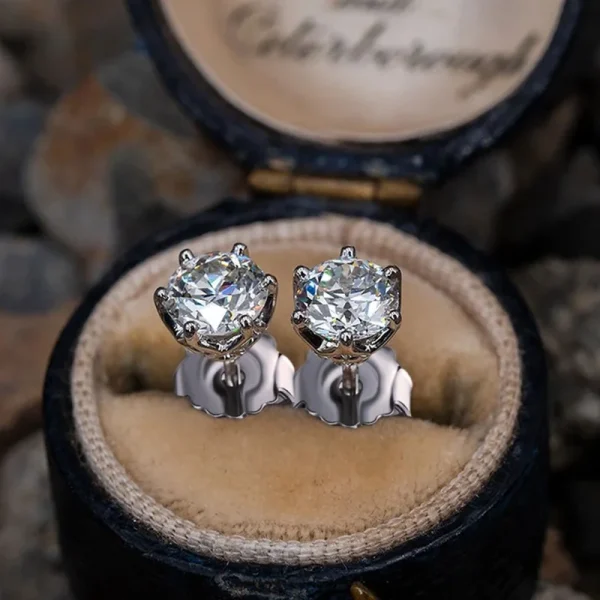 premium moissanite diamond stud earrings