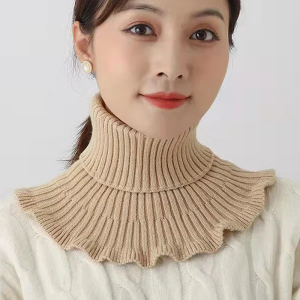 autumn/winter knitted turtleneck fake collar scarf