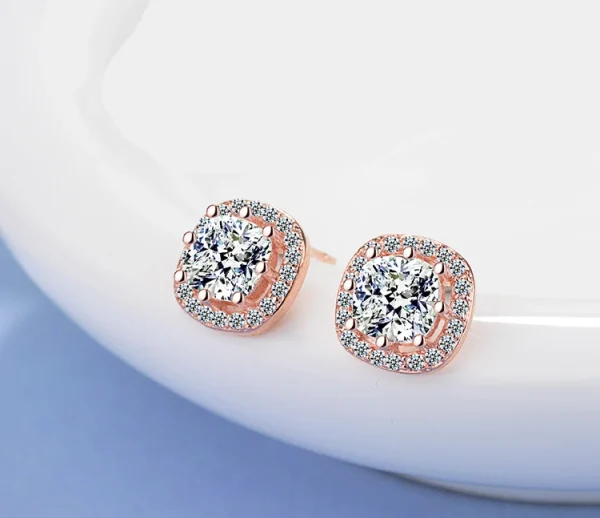 moissanite diamond stud earrings