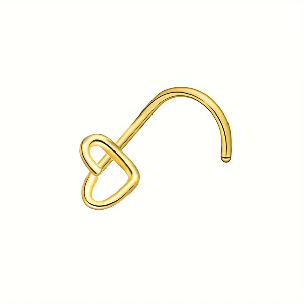 stainless steel heart shaped nose ring