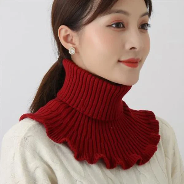 autumn/winter knitted turtleneck fake collar scarf