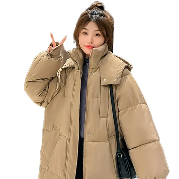 winter & autumn women's white duck down hoodies puffer jacket