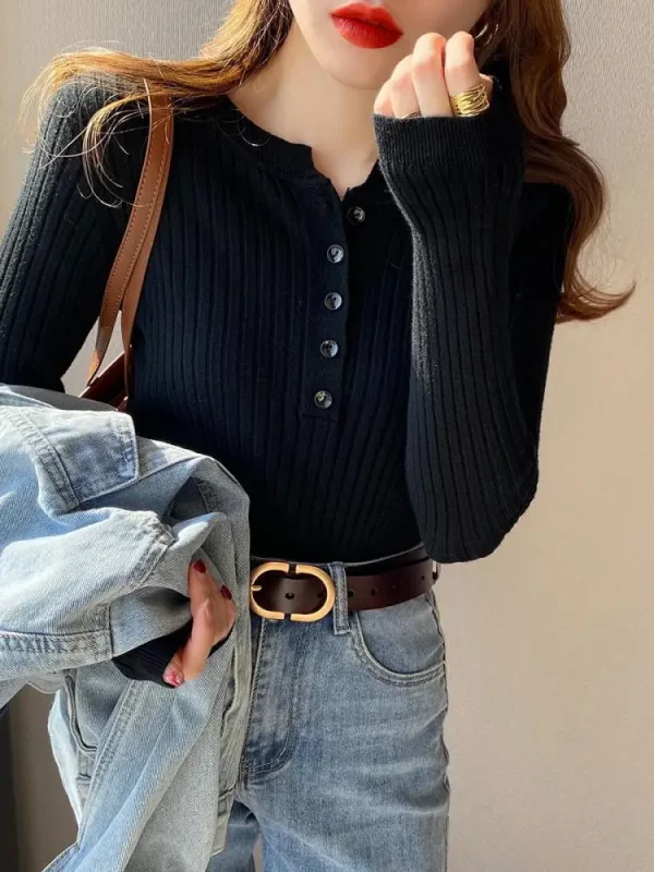 slim fit knitted sweater