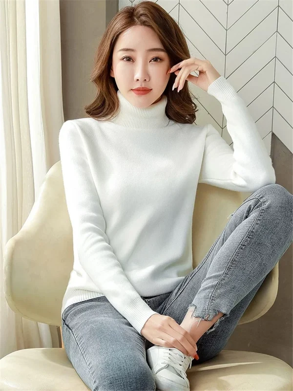 cozy velvet lined turtleneck sweater