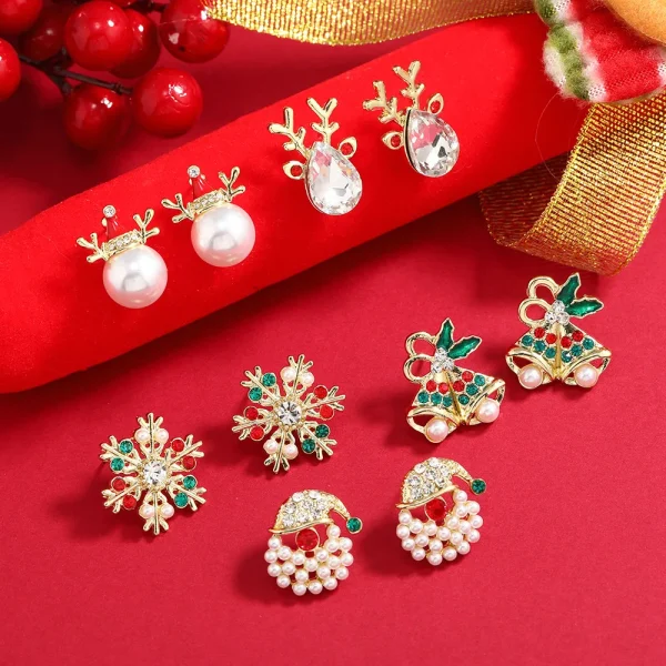 christmas themed stud earrings