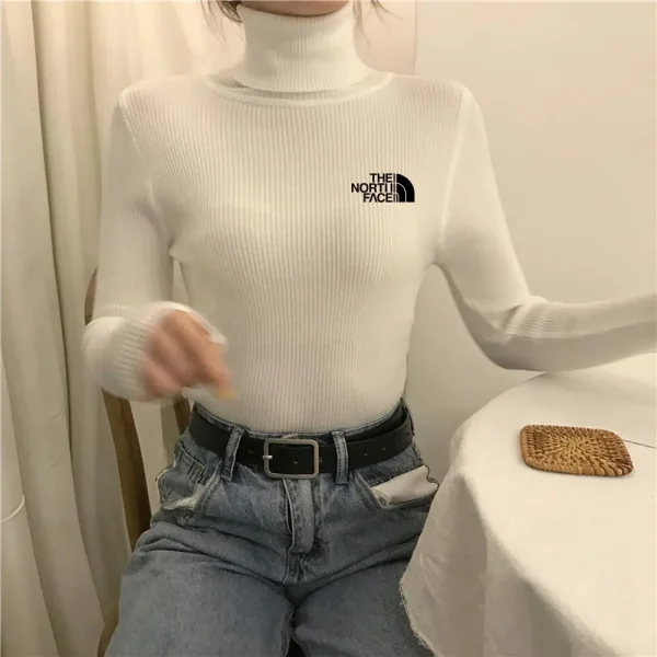cozy turtleneck ribbed sweater