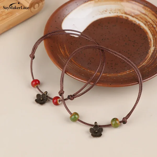 adjustable ceramic braided bracelet