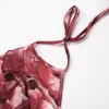 floral ruffles mini dress