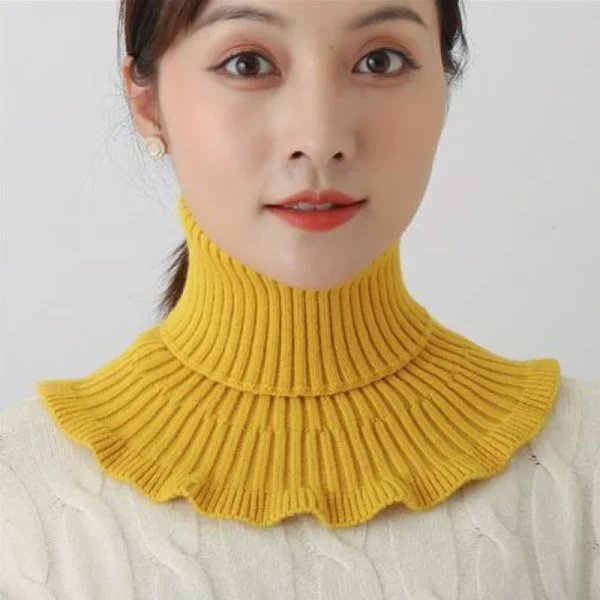 autumn/winter knitted turtleneck fake collar scarf
