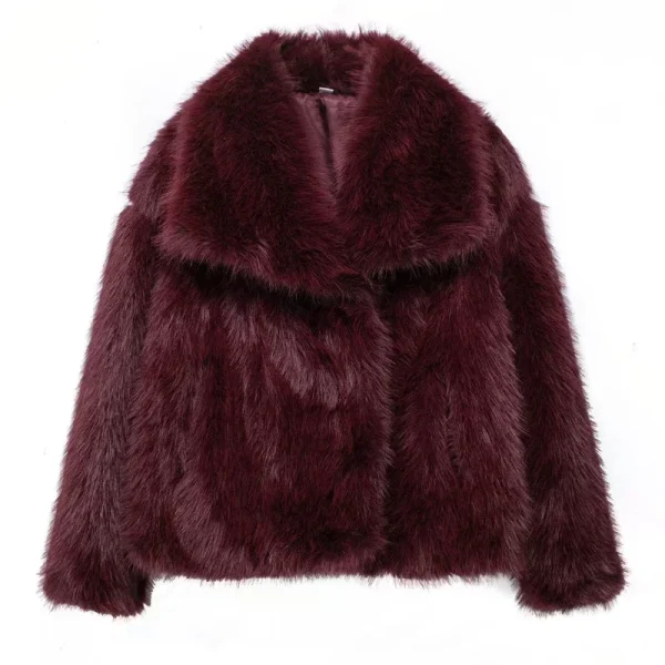 women's faux fur plush jacket