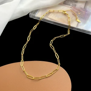 hot fashion paper clip chain necklace