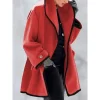 women's casual wool blend jacket