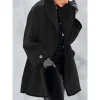 women's casual wool blend jacket